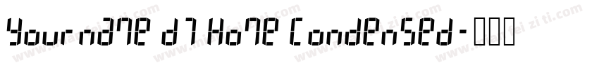 Yourname D7 Home Condensed字体转换